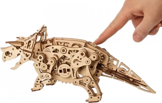 Ugears 3D drevené mechanické puzzle Triceratops