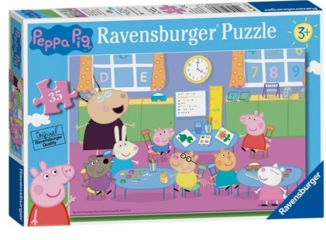 Puzzle 35 dielikov Peppa Pig a celá trieda