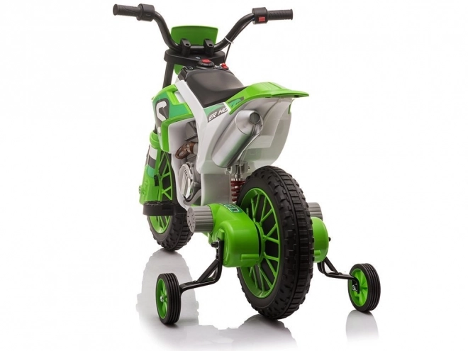 Zelená elektrická motorka