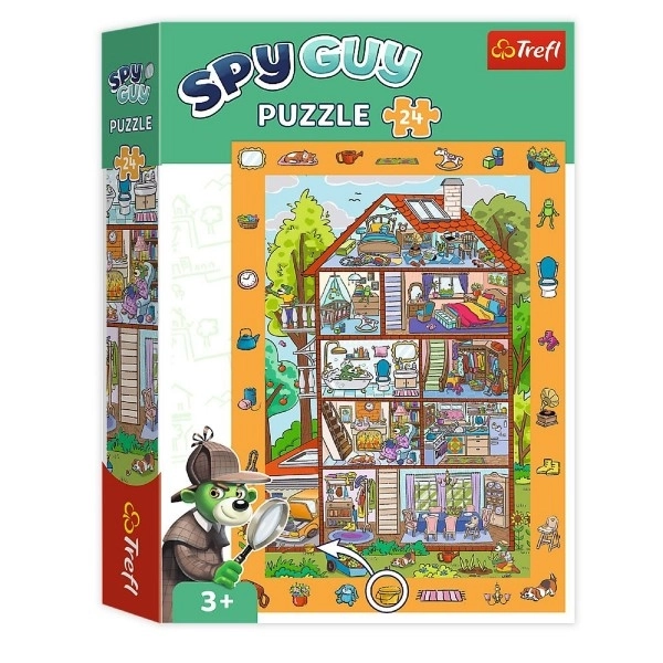 Trefl: Puzzle pozorovacie 24 dielikov - Spy Guy - doma