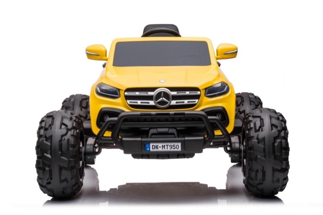 Elektrické auto Mercedes 4x4 zlaté-žlté lakované