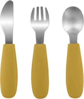 Silikónový detský príbor, Mustard Yellow