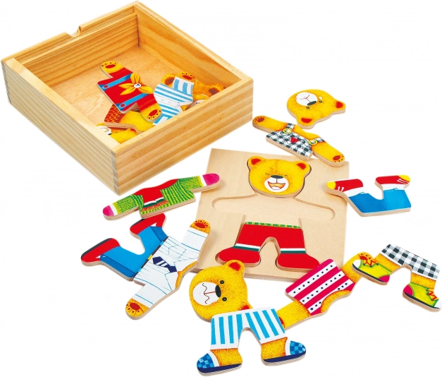 Bino puzzle so šatníkom a medvedíkom