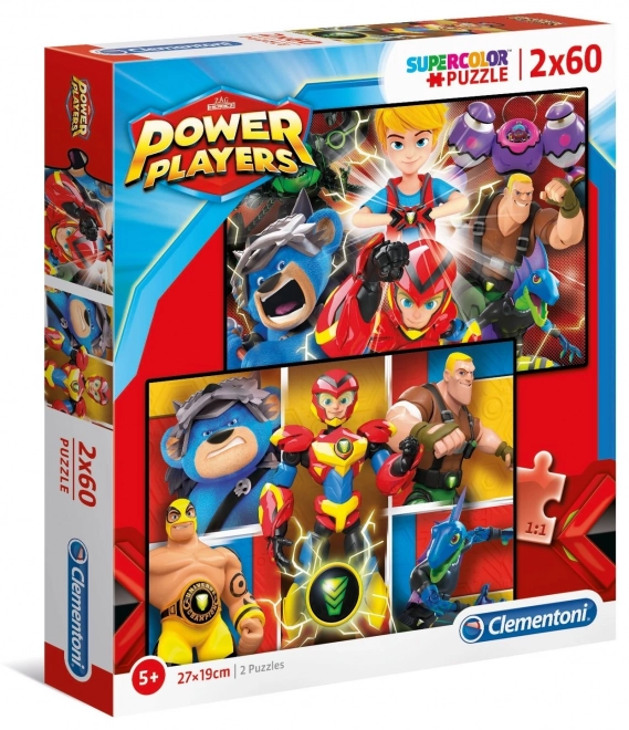 Puzzle Power Players 2x60 dielikov