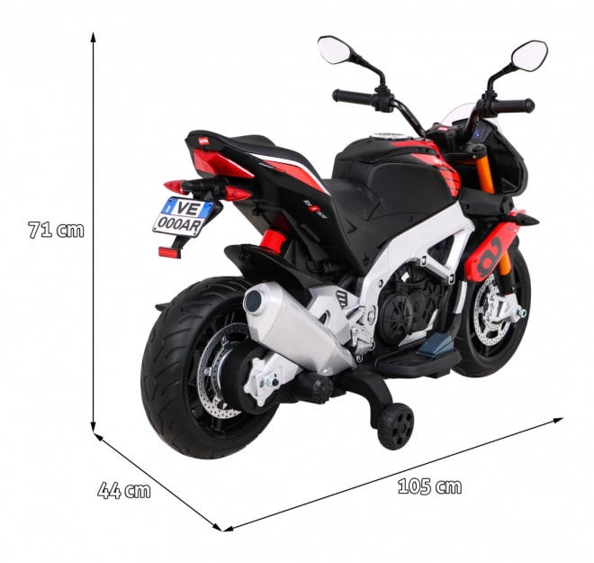 Aprilia Tuono V4 motor na akumulátor pre deti červený