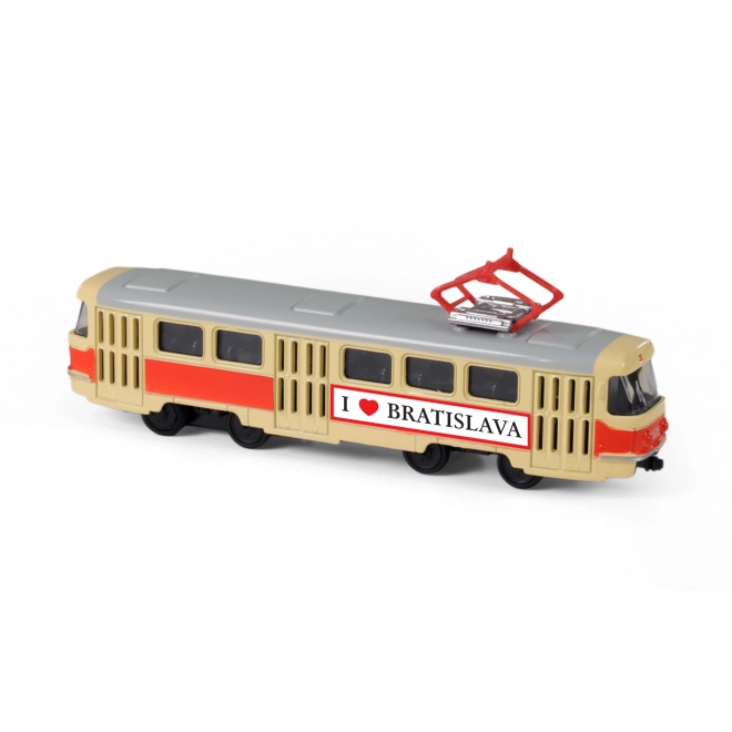 Kovová retro električka Bratislava 16 cm
