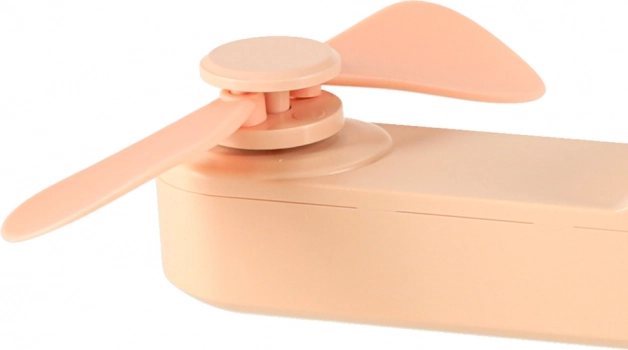 Mini skladací stolný ventilátor s USB ružový