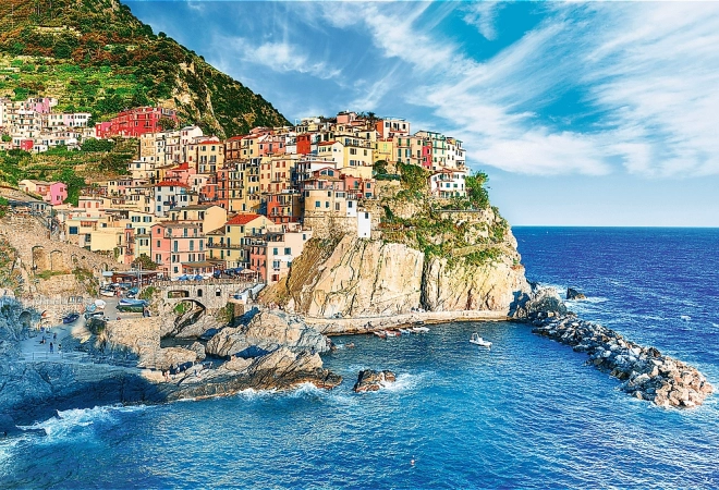 Trefl Sada 2v1 Puzzle Manarola, Ligúria, Taliansko 1500 Dielikov s Lepidlom