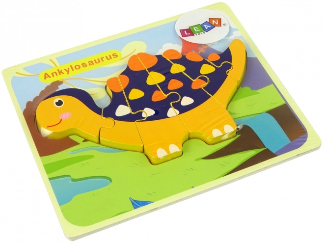 Drevené puzzle Dinosaury Triceratops Ankylosaurus