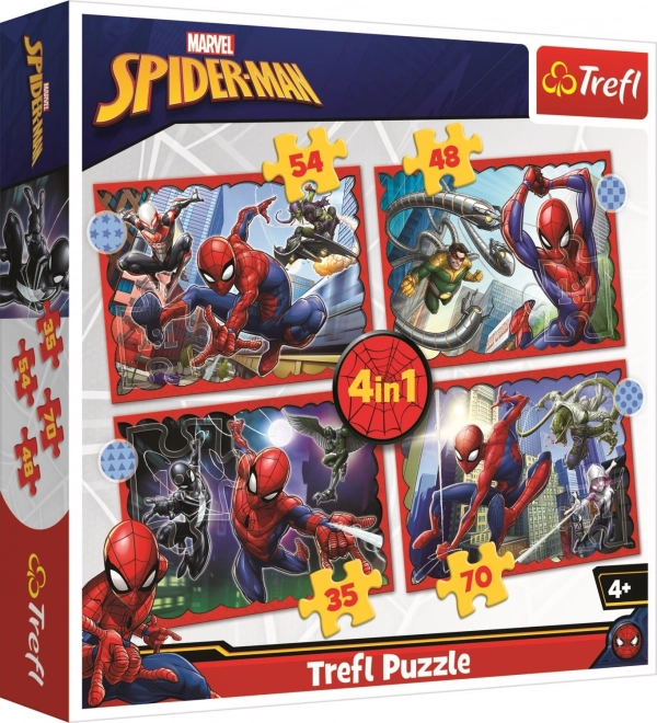 Trefl Puzzle Hrdinný Spiderman 4v1