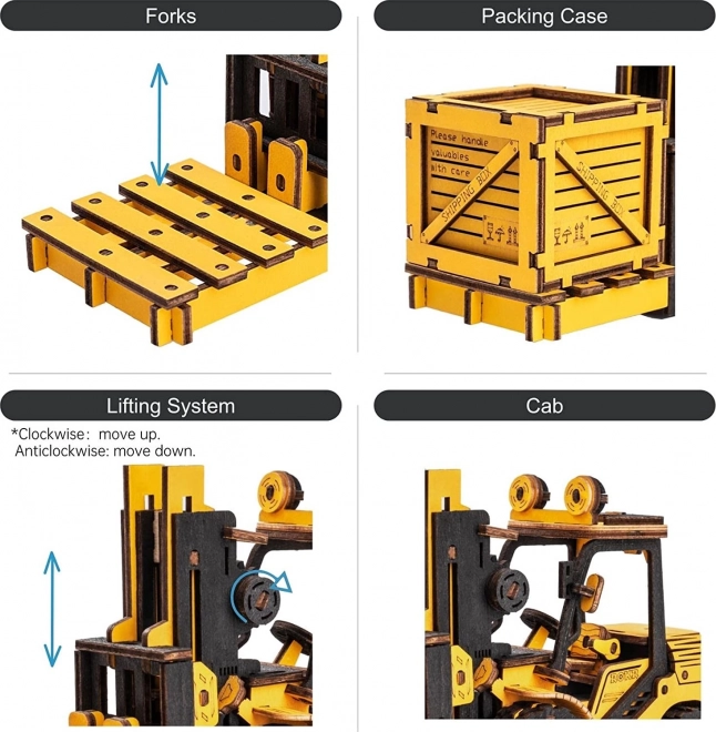 Robotime Rokr 3D drevené puzzle Vysokozdvižný vozík