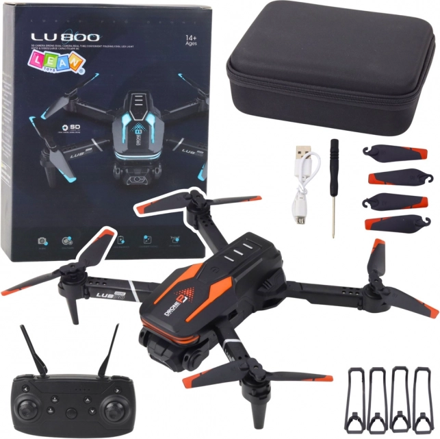 Dron s kamerou LU800 s LED svetlami - oranžový