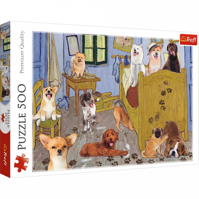 Puzzle 500 dielikov – Izba VAN GOGHA: Psia revolúcia Trefl
