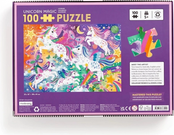 Puzzle Čarovné jednorožce 100 dielikov