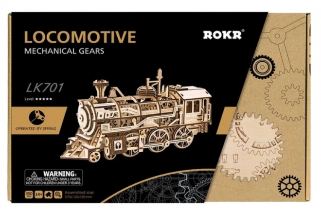 Robotime rokr 3D drevené puzzle lokomotíva