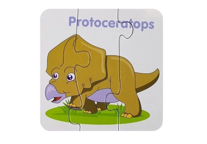 Edukativne puzzle s dinosaurami v angličtine