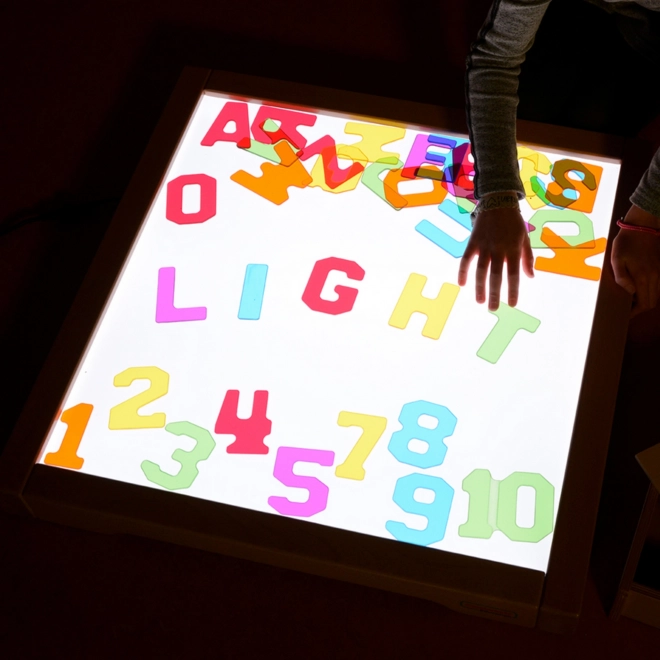 Svetelný LED panel Masterkidz s diaľkovým ovládačom a blokmi Montessori 140 ks.