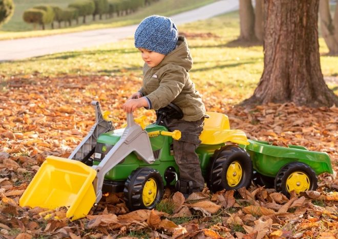 Traktor na pedále Rolly Toys John Deere so lyžicou a prívesom