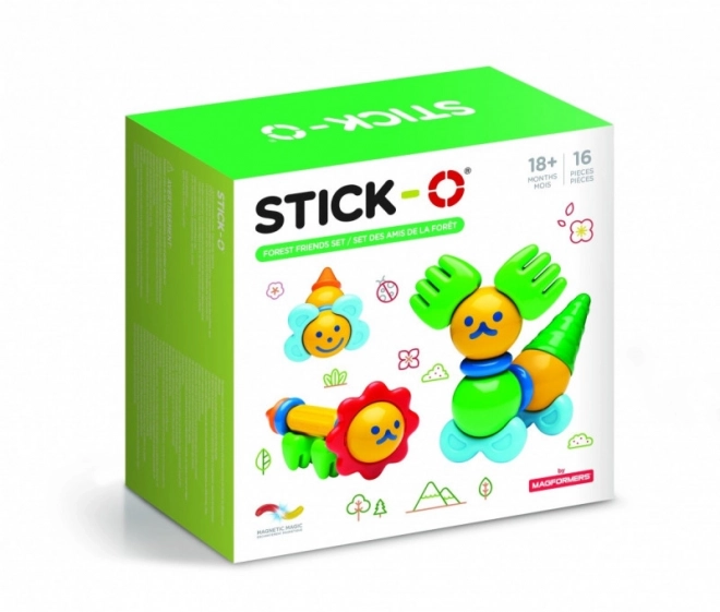 Magnetické Kocky Stick-O Lesní Priatelia