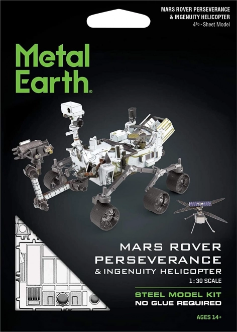 Metal Earth 3D puzzle Mars Rover Perseverance a Ingenuity vrtuľník