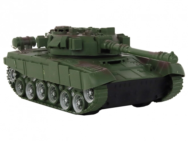 R/C tank s diaľkovým ovládaním, svetlá a zvuk, zelený