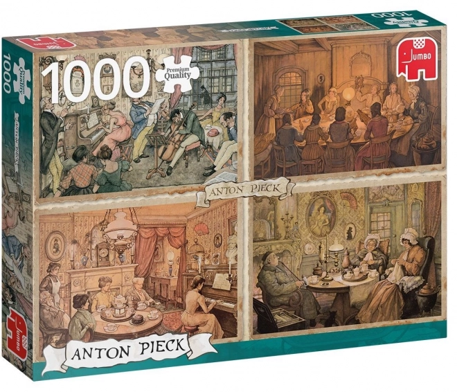 Puzzle Setkání v obývacej izbe 1000 dielikov