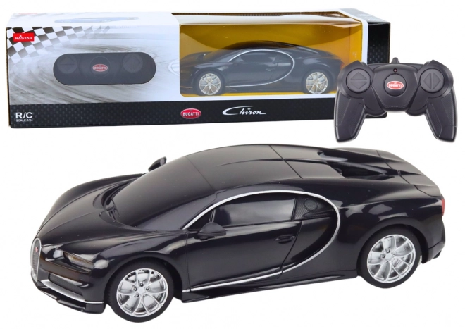 Závodný autíčko na diaľkové ovládanie Bugatti Chiron 1:24 čierny