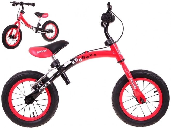 Detský odrážací bicykel Boomerang SporTrike červený