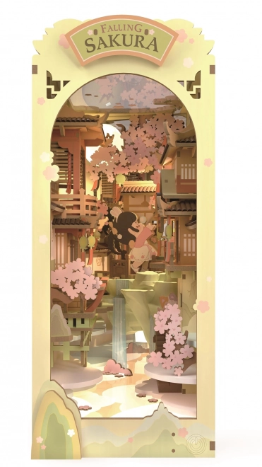 RoboTime 3D Puzzle Doraz na knihy 'Falling Sakura' (drevený)