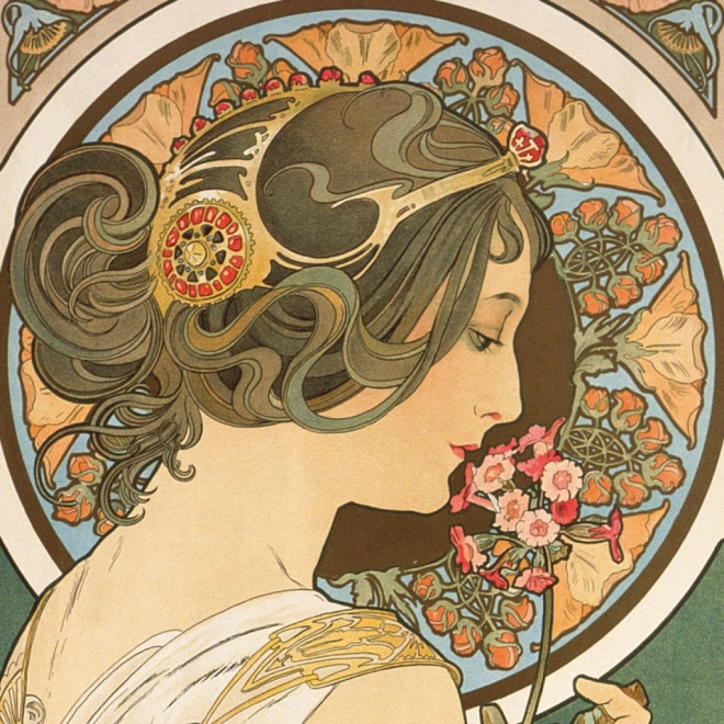 Poznámkový kalendár Alfons Mucha 2025