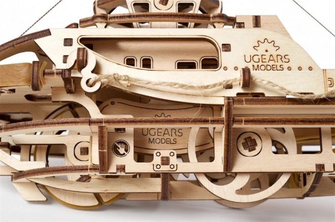 Drevené mechanické puzzle remorkér Ugears