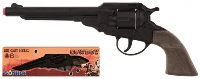 Kovbojský kovový revolver na 8 nábojov