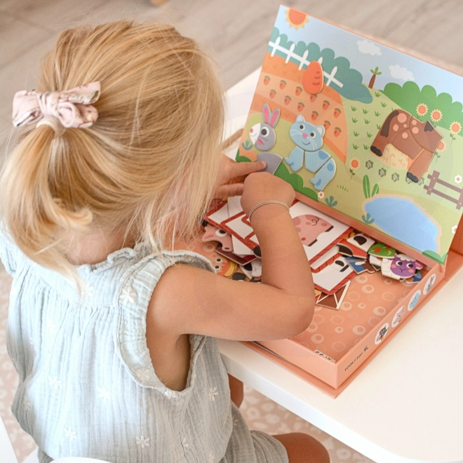 Tooky Toy Magnetická Skladačka Farma Puzzle
