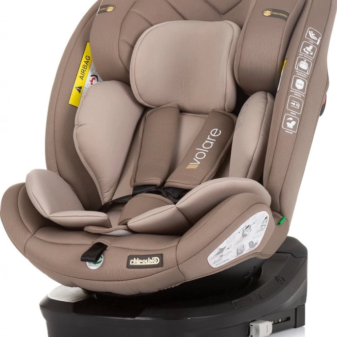 Autosedačka Chipolino Volare i-Size 40–150 cm s ISOFIX a otočnou základňou 360° Macadamia