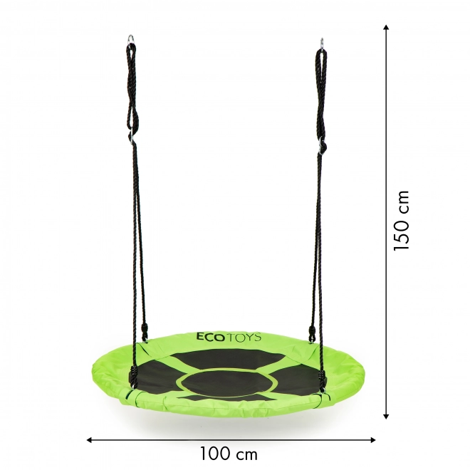 Záhradná hojdačka Bocianie hniezdo 100 cm ECOTOYS zelená