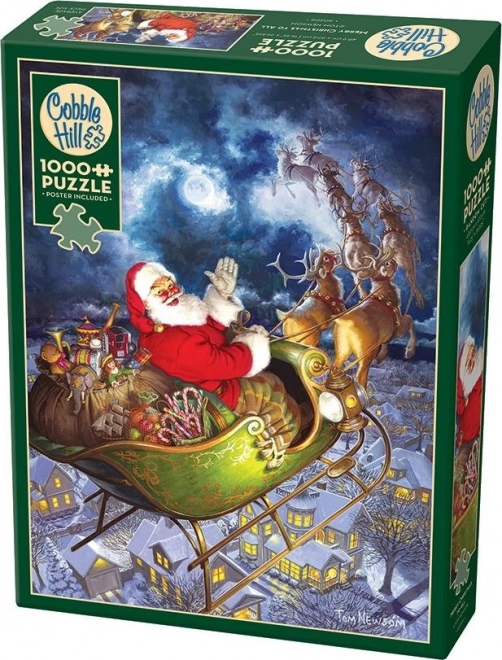 Puzzle Veselé Vianoce vám všetkým 1000 dielikov od Cobble Hill