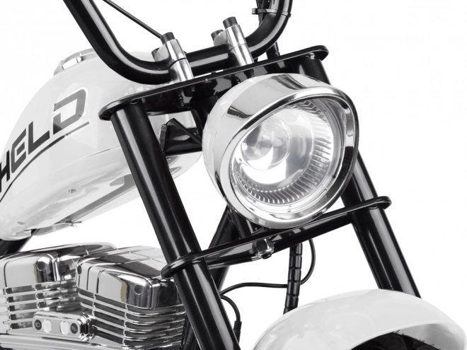 Elektrická motorka Chopper na batériu pre deti – Biela