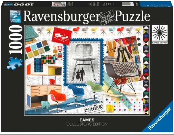 Ravensburger - Puzzle 1000 dielikov: Eames Design Classics Stoličky