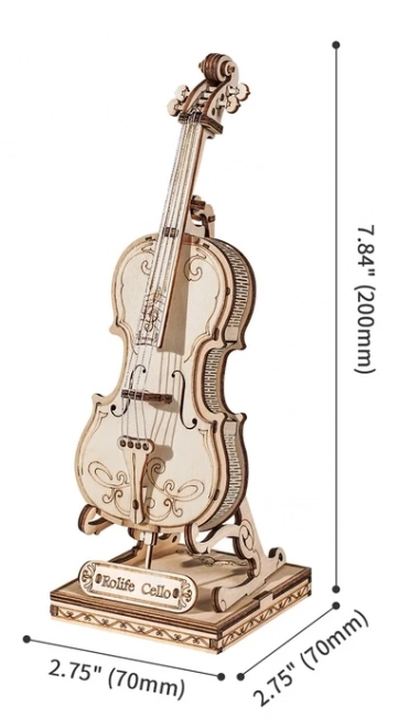 Violončelo - 3D drevená stavebnica