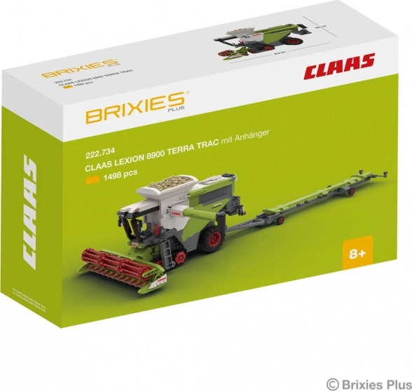 Stavebnica Brixies Plus Claas Lexion 8900 Terra Trac s prívesom