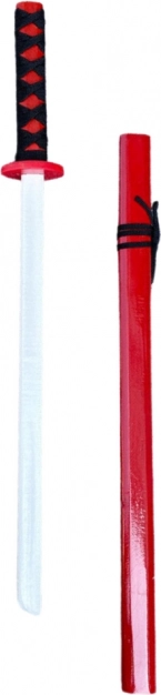 Drevená cvičná katana červená 70 cm