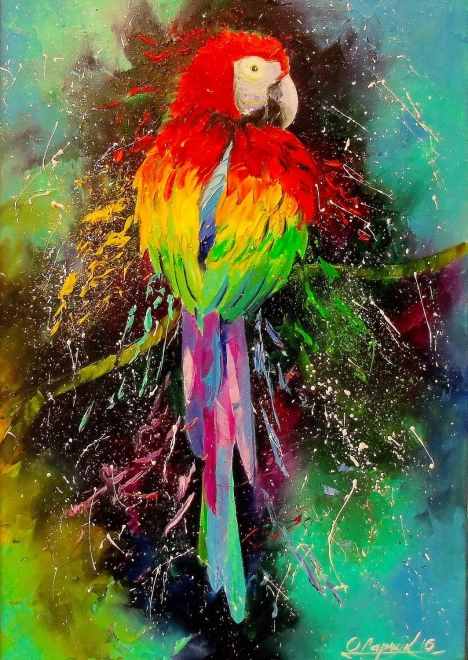 Puzzle farebný papagáj 1000 dielikov
