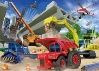 Puzzle Stavebné Vozidlá