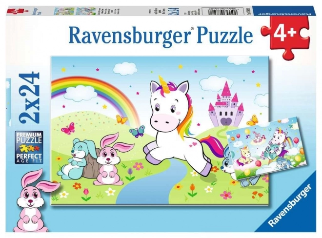 Ravensburger Puzzle Rozprávkový jednorožec 2x24 dielikov