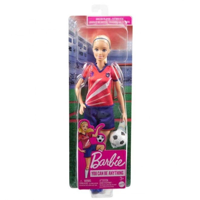 Barbie futbalistka červený dres