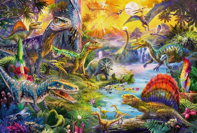 Puzzle Dinosaurov 60 dielikov s darčekom