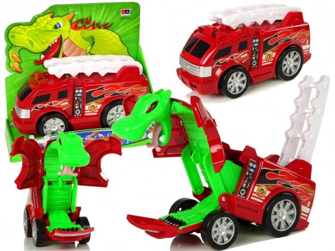 Auto straž transformácia drak 2v1 hasiaci voz