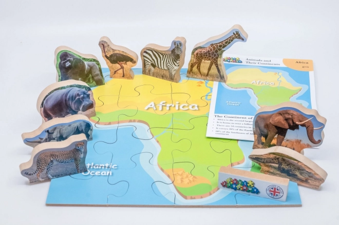 Just Jigsaws Afrika a jej zvieratá - drevené puzzle