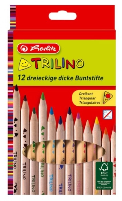 Herlitz Pastelky Trilino 12 Farieb