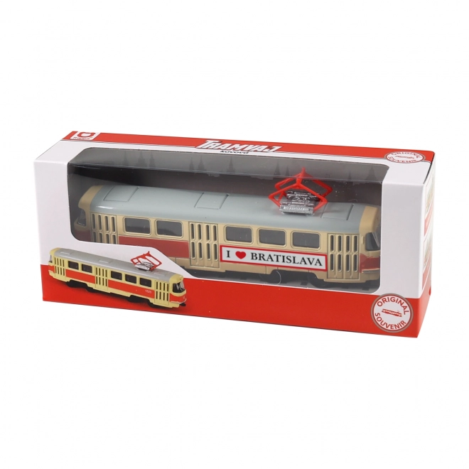 Kovová retro električka Bratislava 16 cm